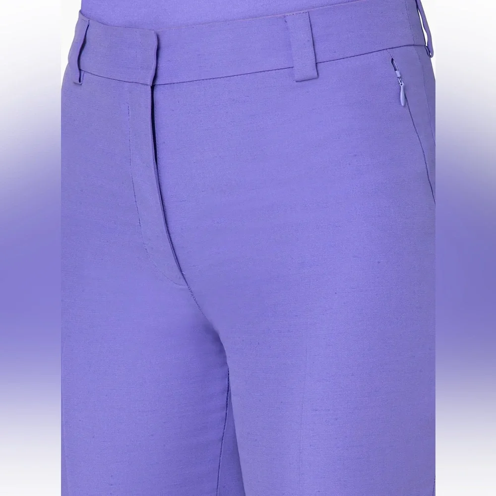 Akris Maxima Silk Blend Cuffed Crop Pant Size 12 - Picture 7 of 8